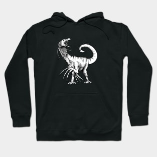 Dinosaur Therizinosaurus Alien Drawing Hoodie